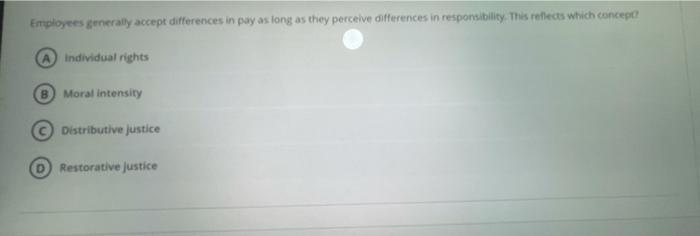 Employees generally accept differences in pay as