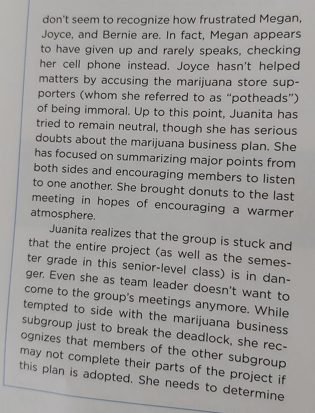 Case Study 9.2 Getting the Project Team Back on