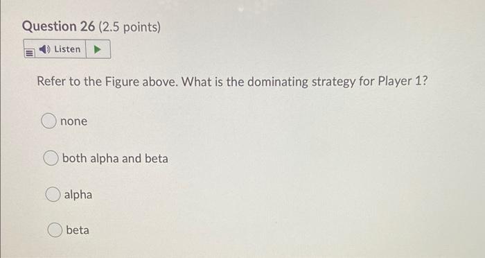 help quickly Question 26 (2.5 points) Listen