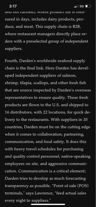 Read Case study 6: Darden's Global Supply Chains