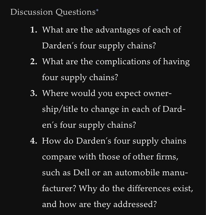 Read Case study 6: Darden's Global Supply Chains