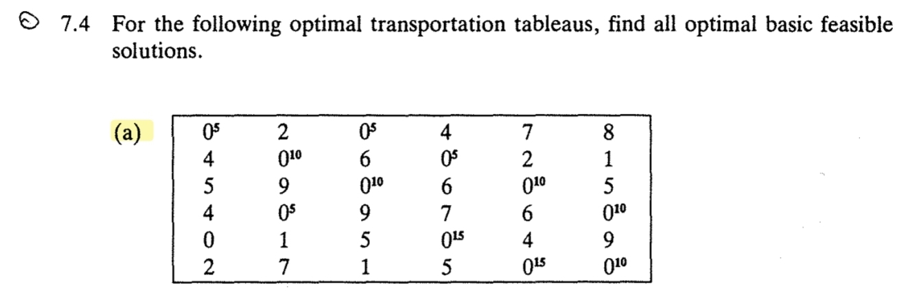 - 7 . 4 For the following optimal transportation