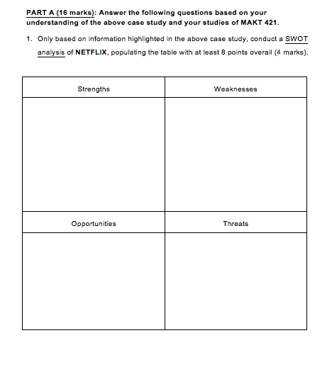 CASE STUDY: Please read the following case study