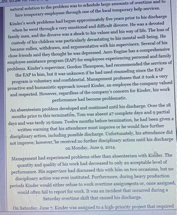 please answer all The Last Straw for Aero Engine