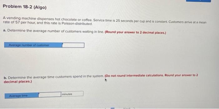 Problem 18-2 (Algo) A vending machine dispenses