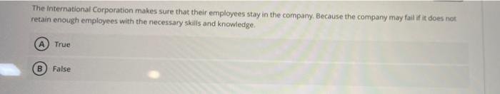 The International Corporation makes sure that