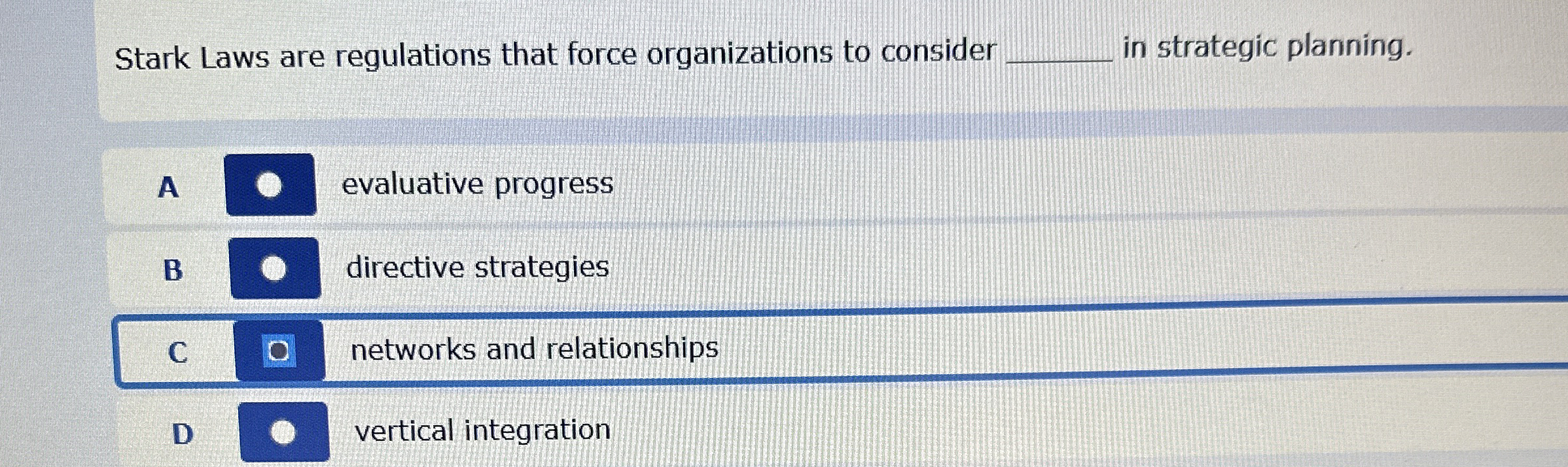 Stark Laws are regulations that force