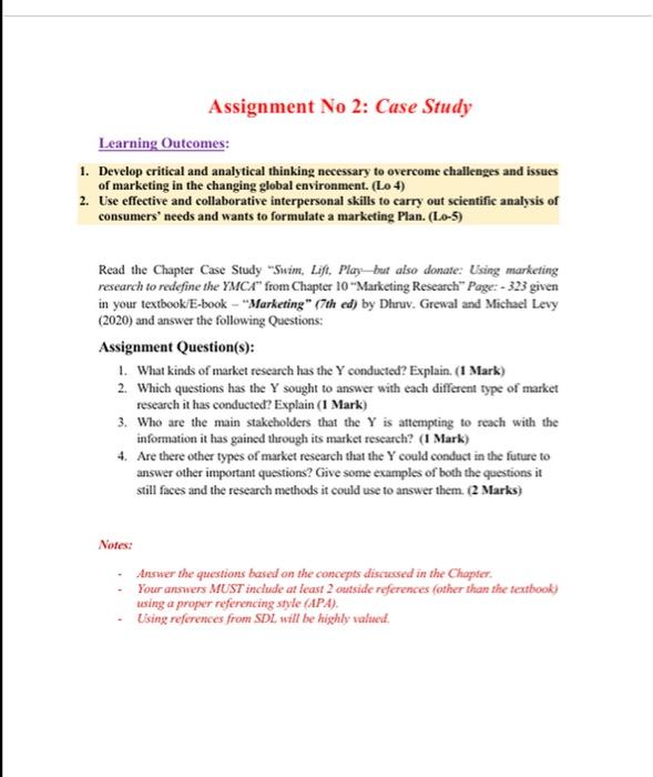 Assignment No 2: Case Study Learning Outcomes :