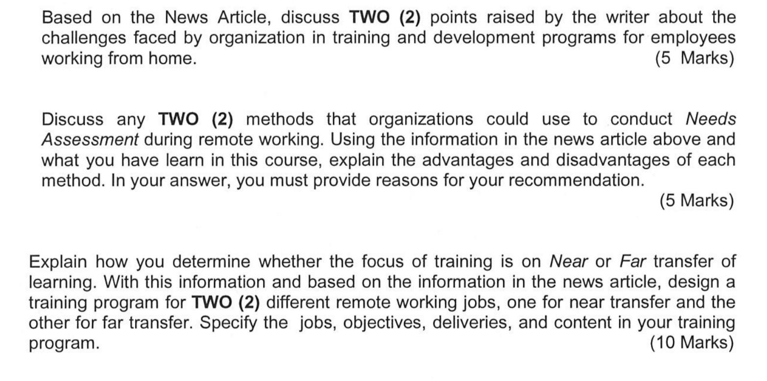 Training Employees to Effectively Work from Home