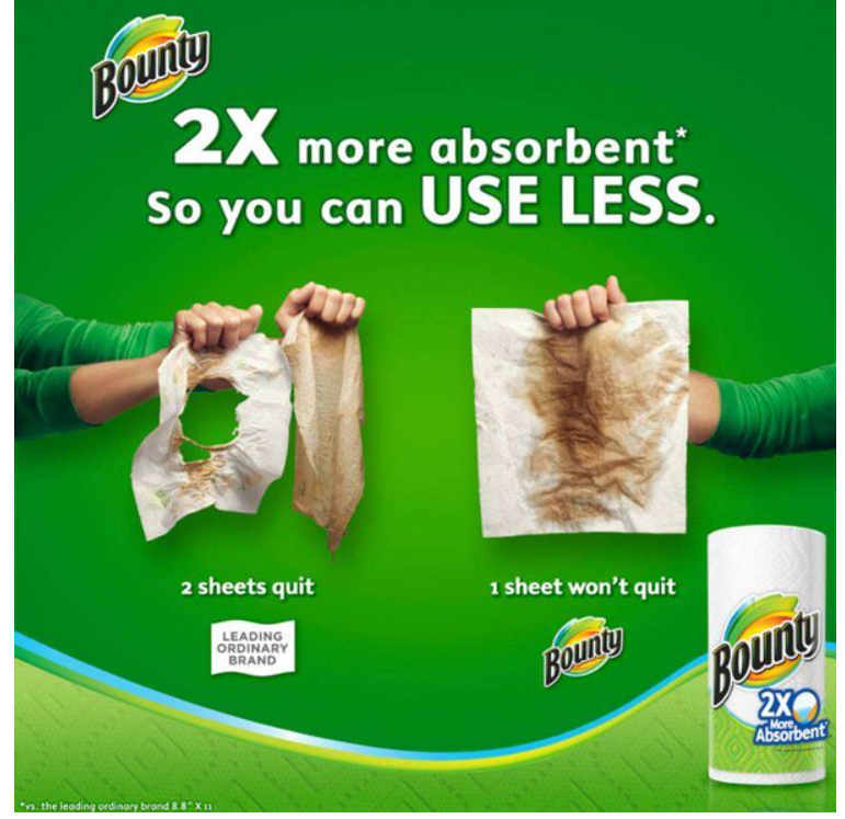 Does the brand bounty using rational advertising