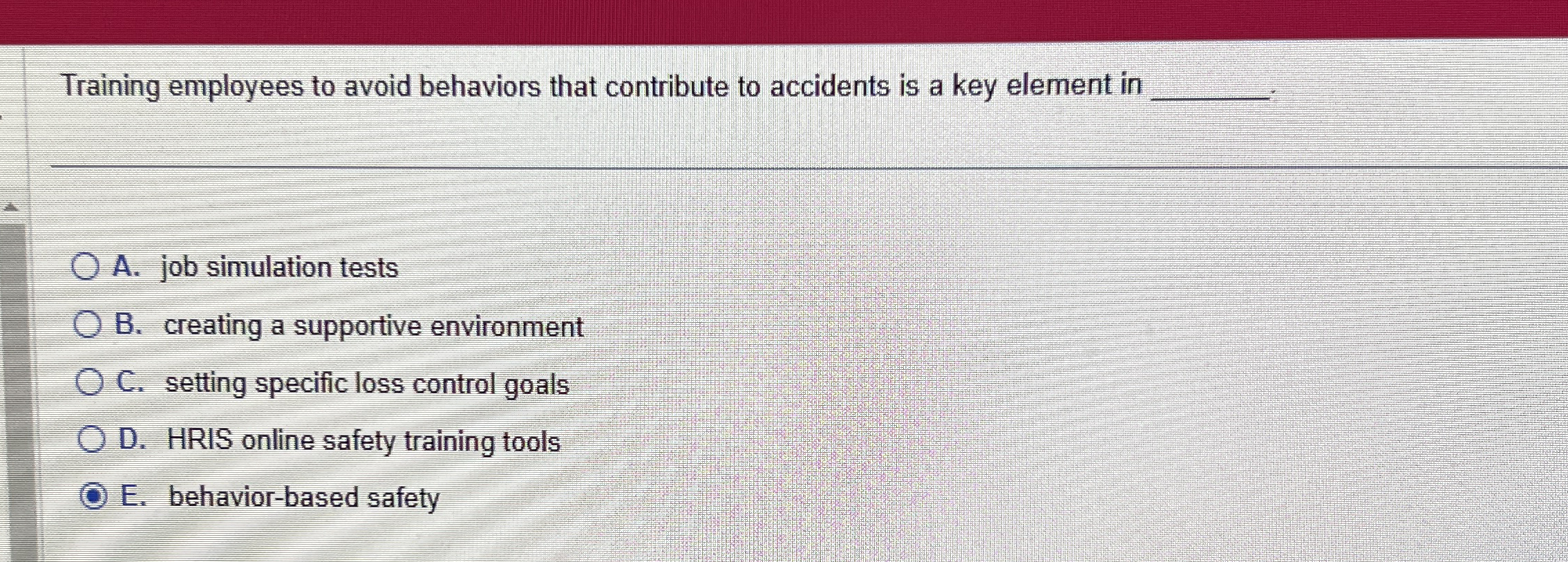 Training employees to avoid behaviors that