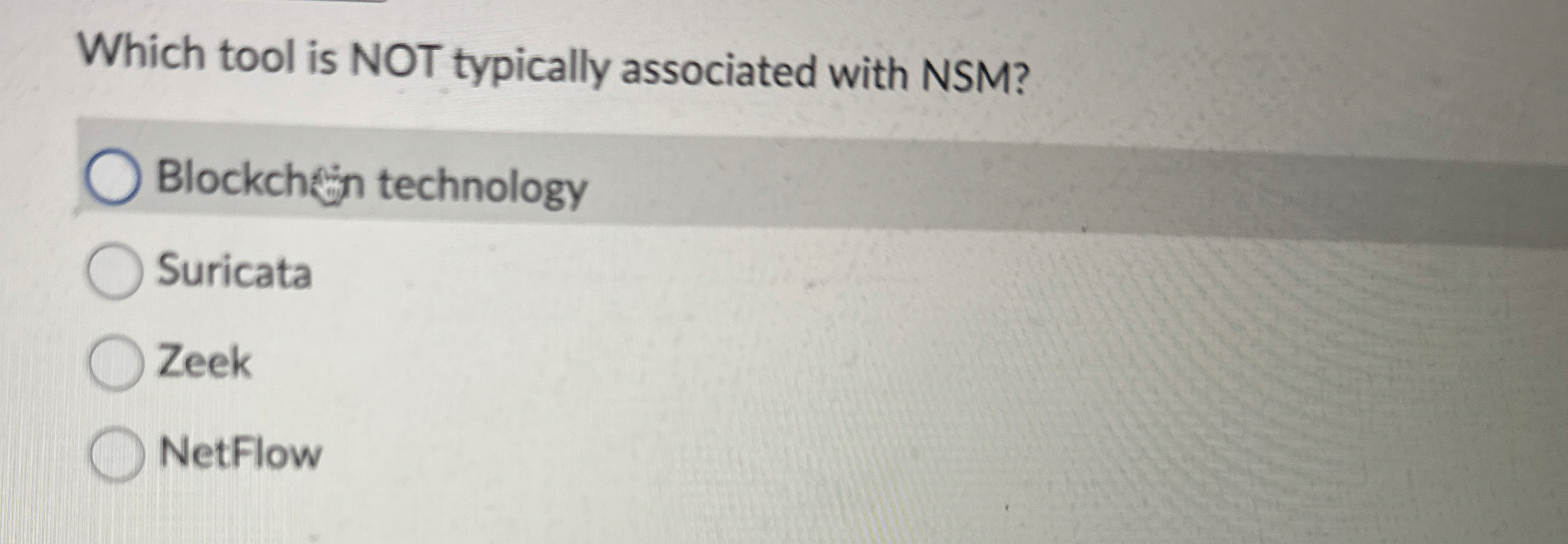 Which tool is NOT typically associated with NSM ?