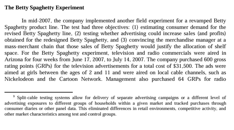 ( a ) test for difference in means between test