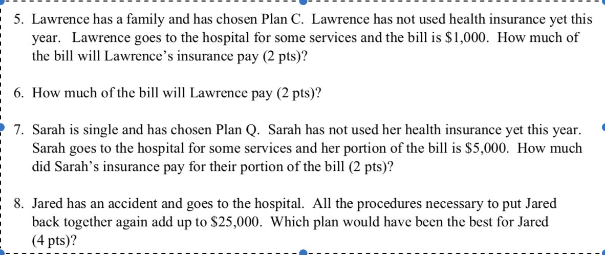 Please only answer these questions, the the