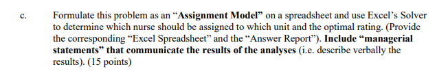Problem 1: Assignment Problem (20 points) The
