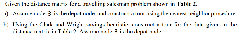 Table 2/Tabel 2 DISTANCE TO NODE (IN MILES) FROM