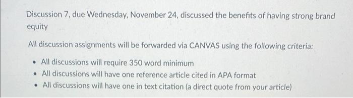 Discussion 7, due Wednesday, November 24,