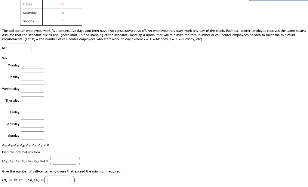 A linear programming computer package is needed.