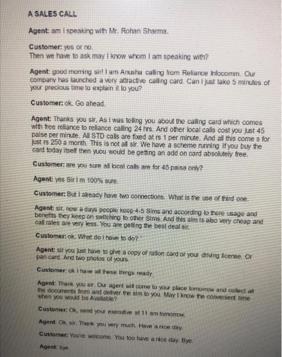 Review the scripts in the Contact Centre Script