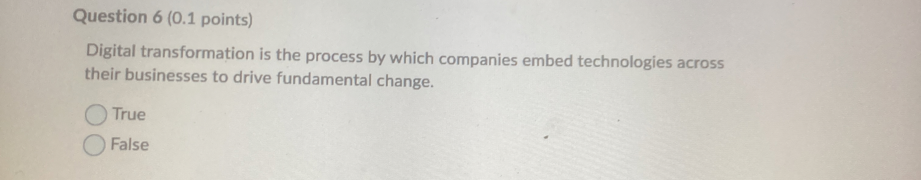Question 6 ( 0 . 1 points ) Digital