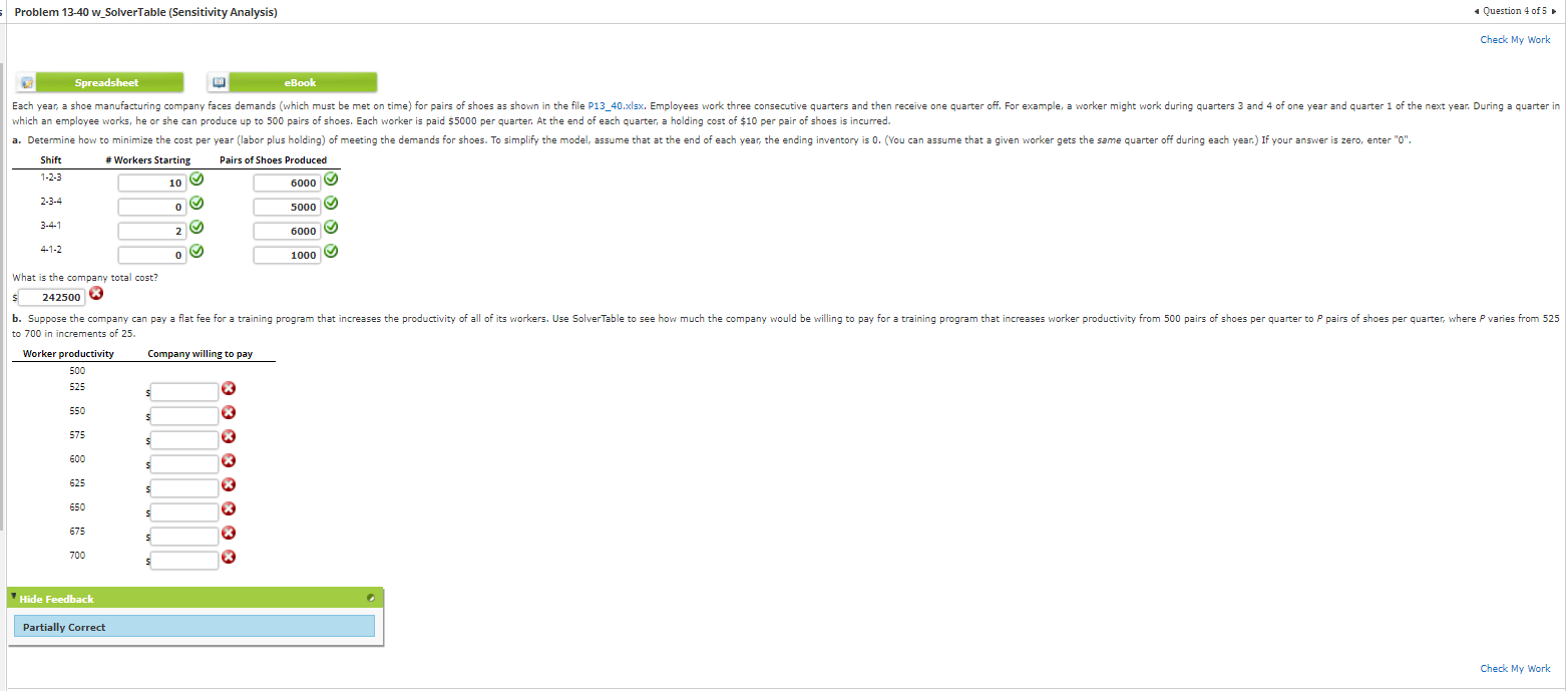 Need help with total cost and question B. -