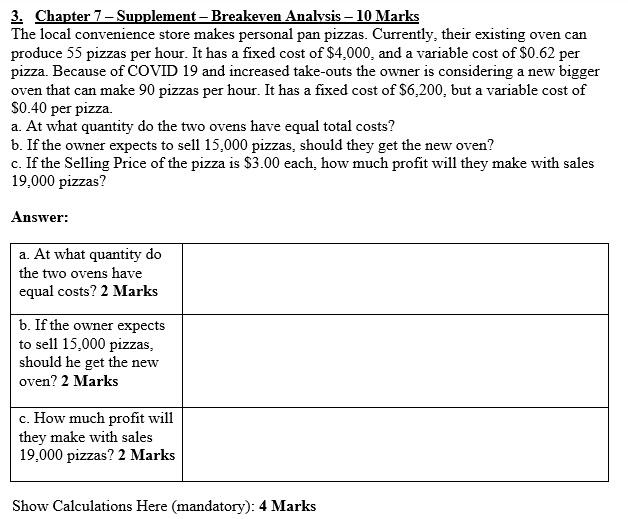 1. Chapter 7 - Crossover Charts - 10 Marks