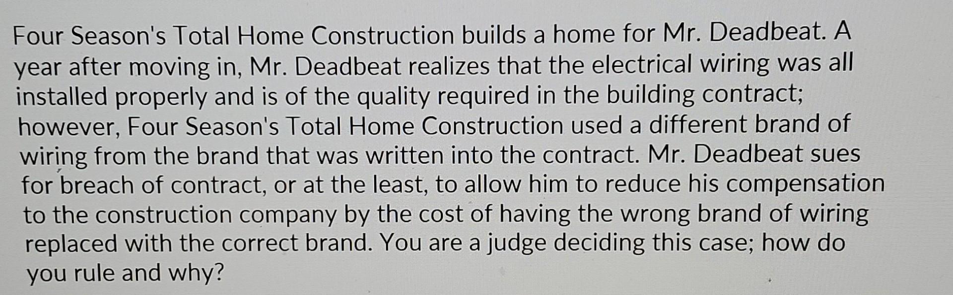 Four Season's Total Home Construction builds a