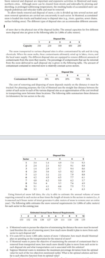 Snow removal and disposal are important and