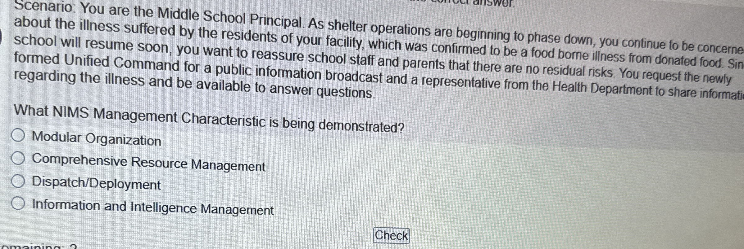 Scenario: You are the Middle School Principal. As