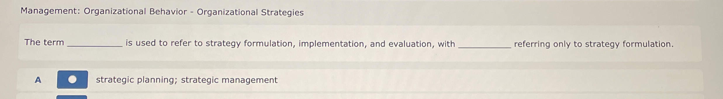 Management: Organizational Behavior -