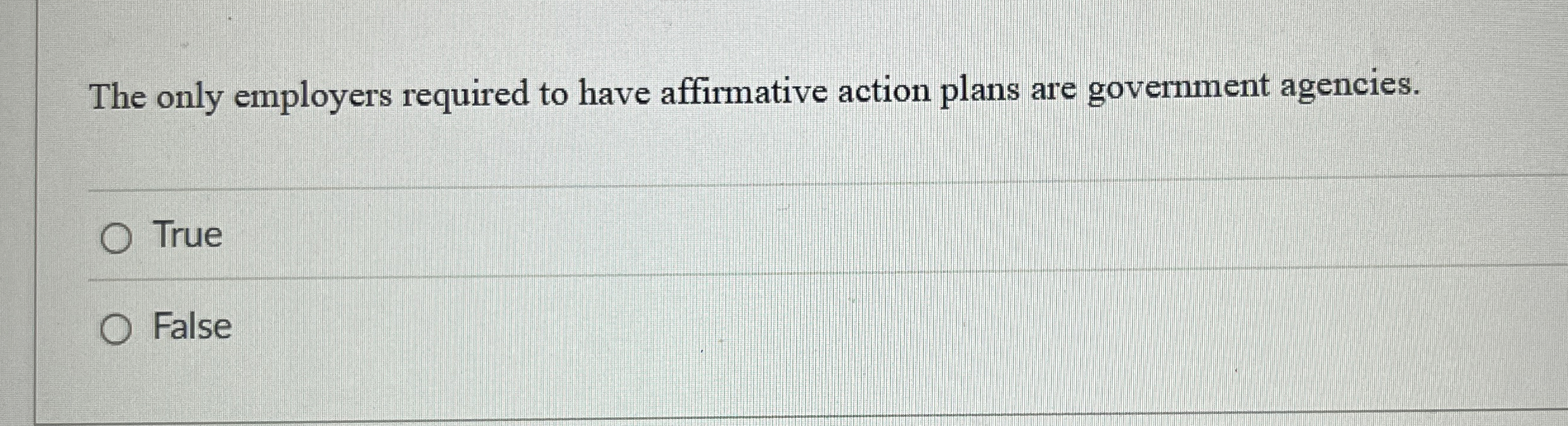 The only employers required to have affirmative