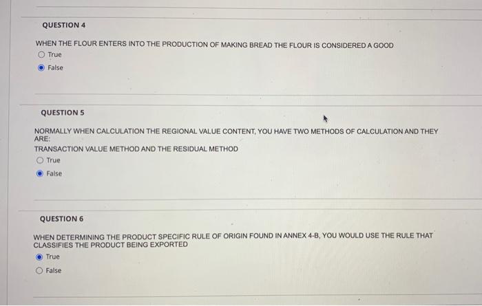 QUESTION 4 WHEN THE FLOUR ENTERS INTO THE