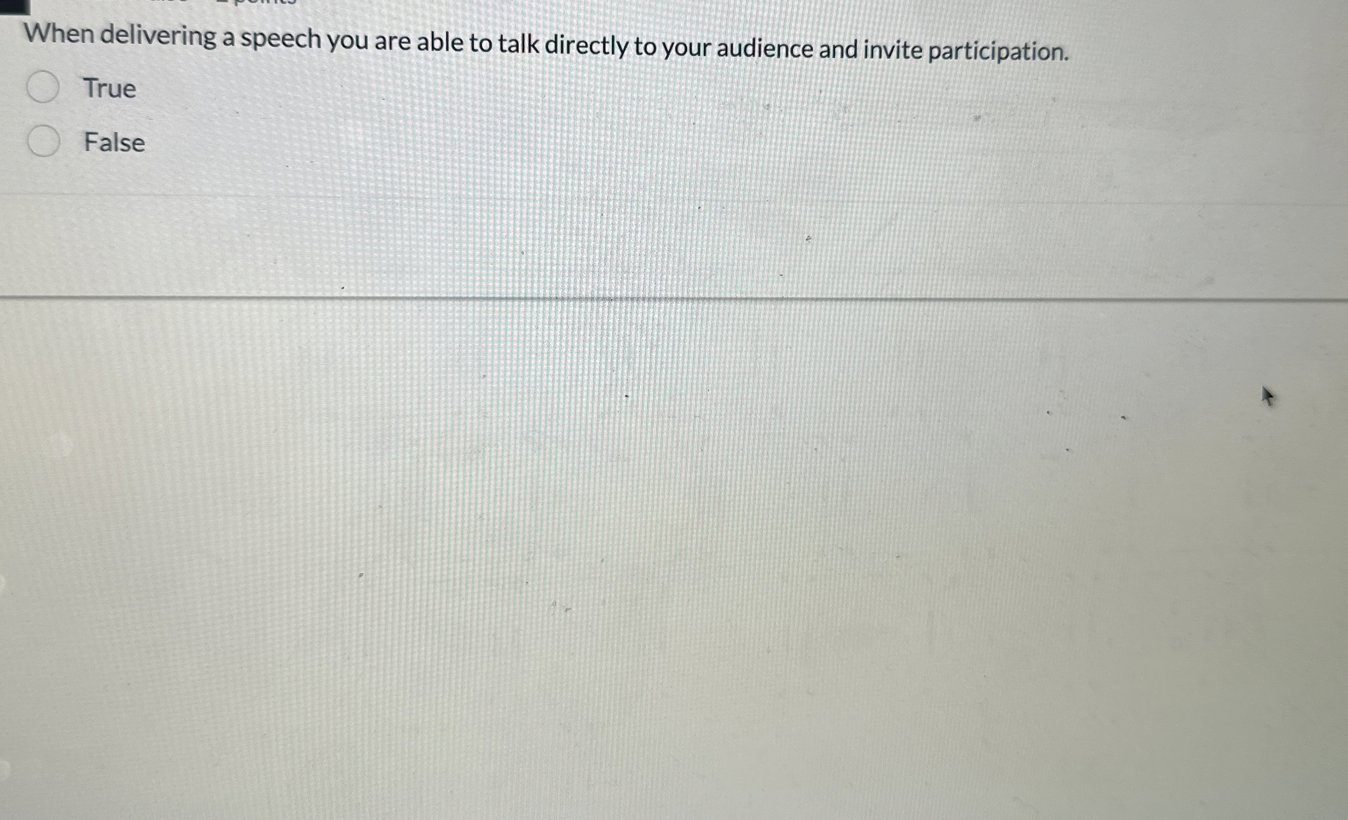 When delivering a speech you are able to talk