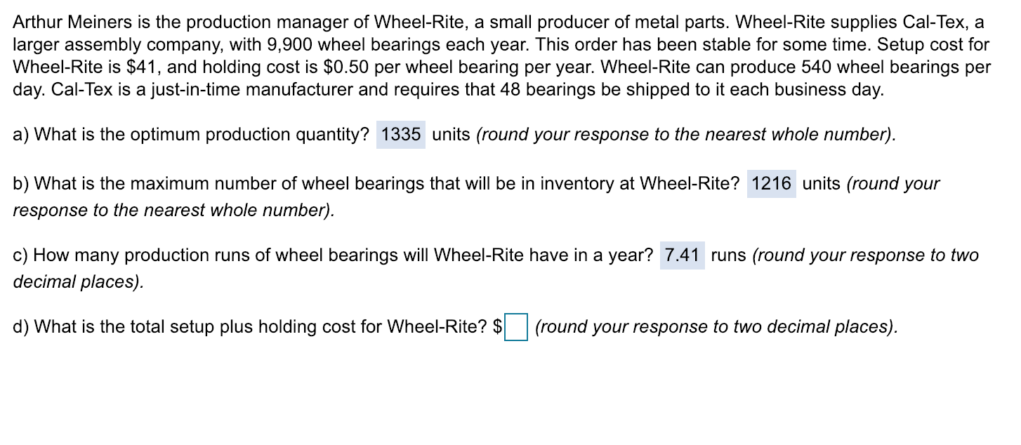 Arthur Meiners is the production manager of