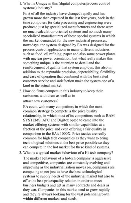 based on these three answers can you answer my