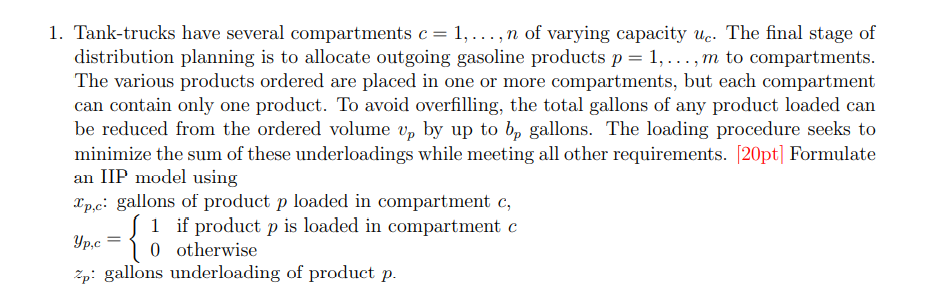 solve mathematicly 1. Tank-trucks have several