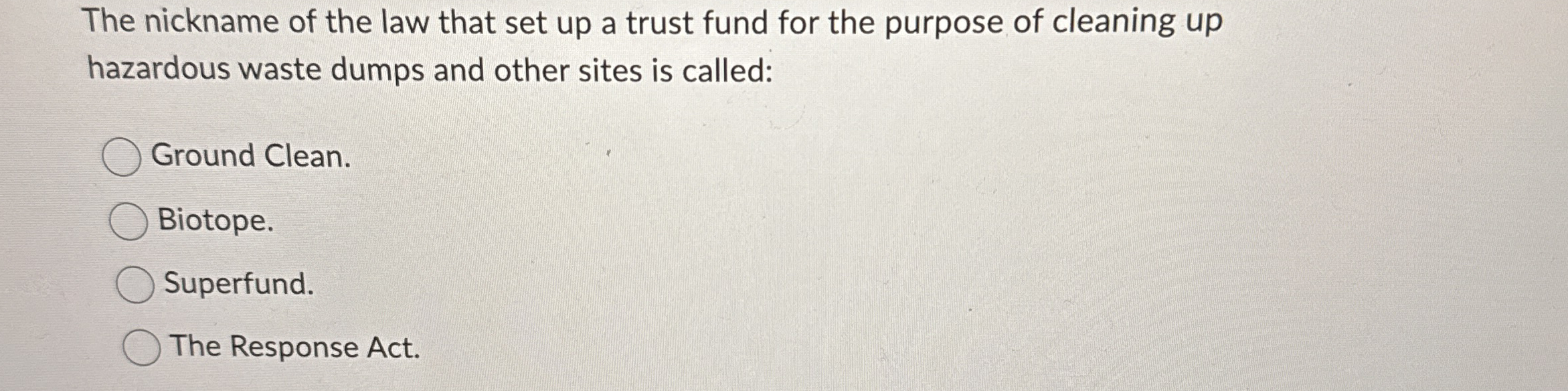 The nickname of the law that set up a trust fund