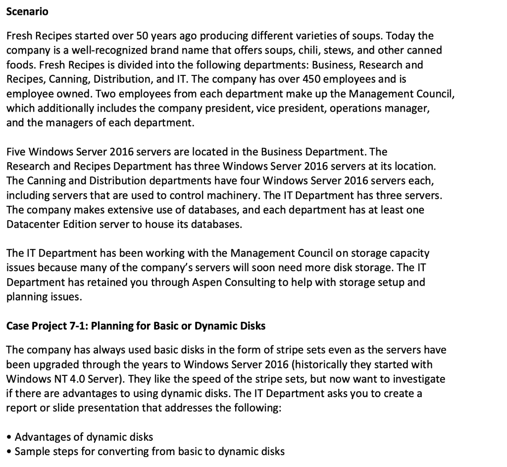 Scenario Fresh Recipes started over 50 years ago