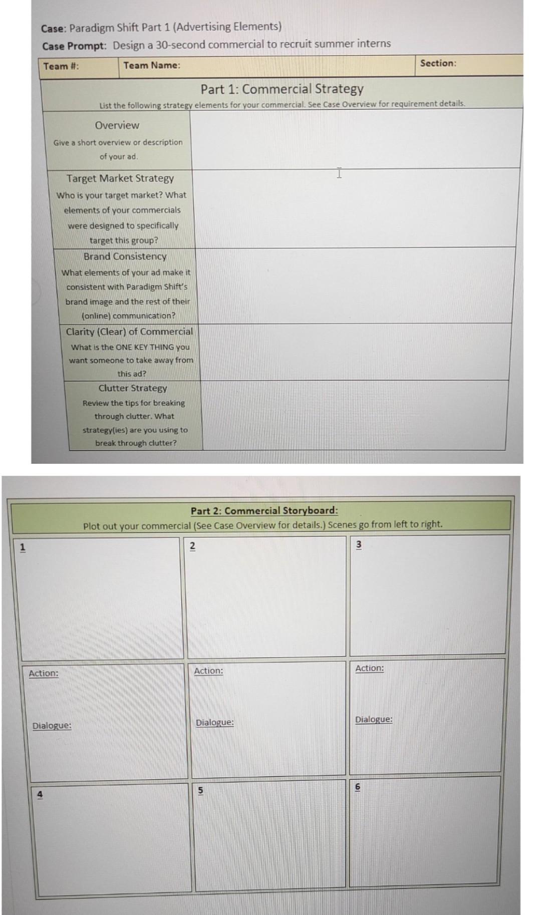 Case: Paradigm Shift Part 1 (Advertising