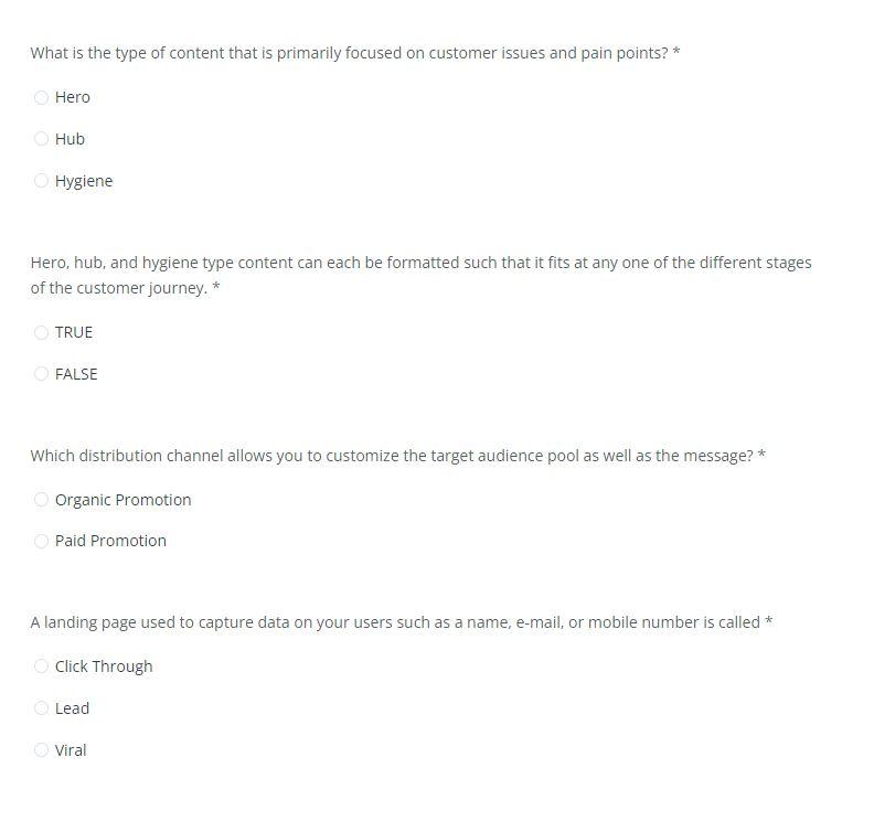 Please help me solve these marketing MCQs Thanks