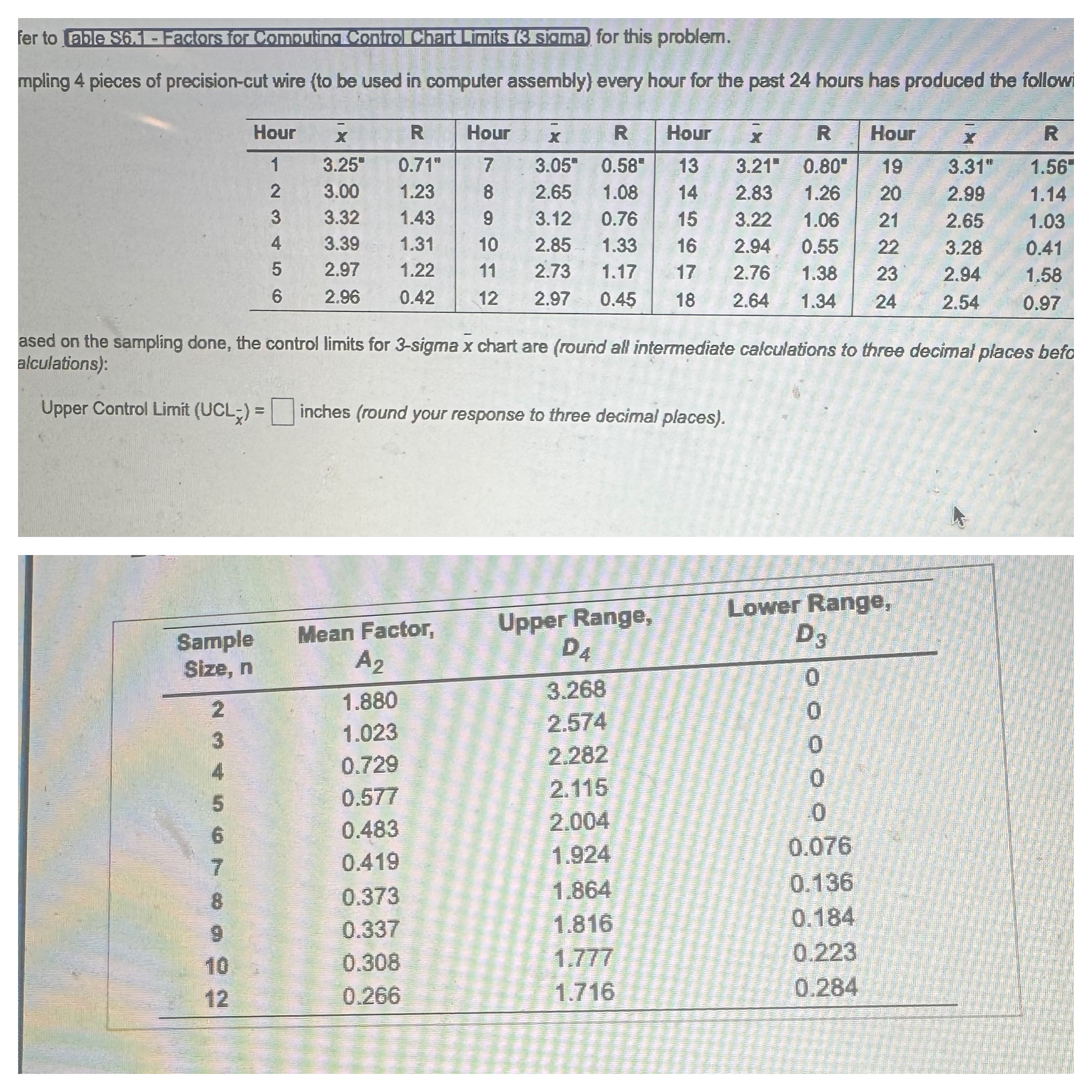fer to able S 6 . t - Factors for Comouting