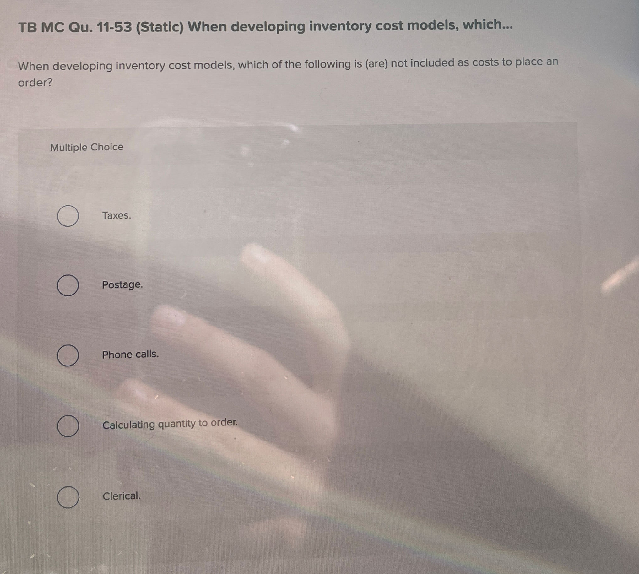 TB MC Qu . 1 1 - 5 3 ( Static ) When developing