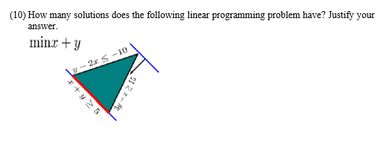 (10) How many solutions does the following linear