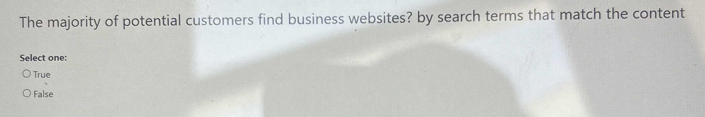 The majority of potential customers find business