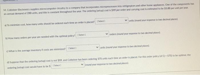 M. Cotteleer Electronics supplies microcomputer