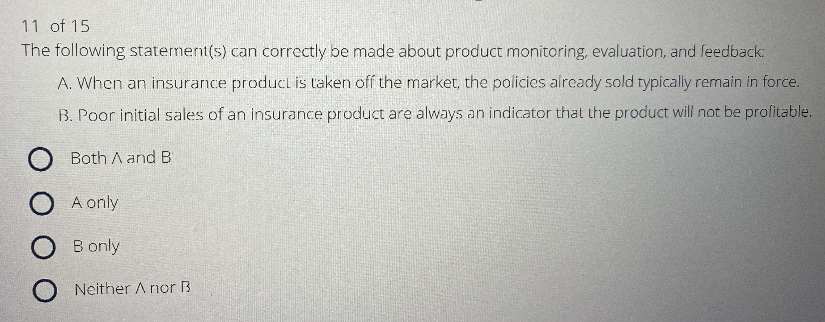 1 1 of 1 5 The following statement ( s ) can