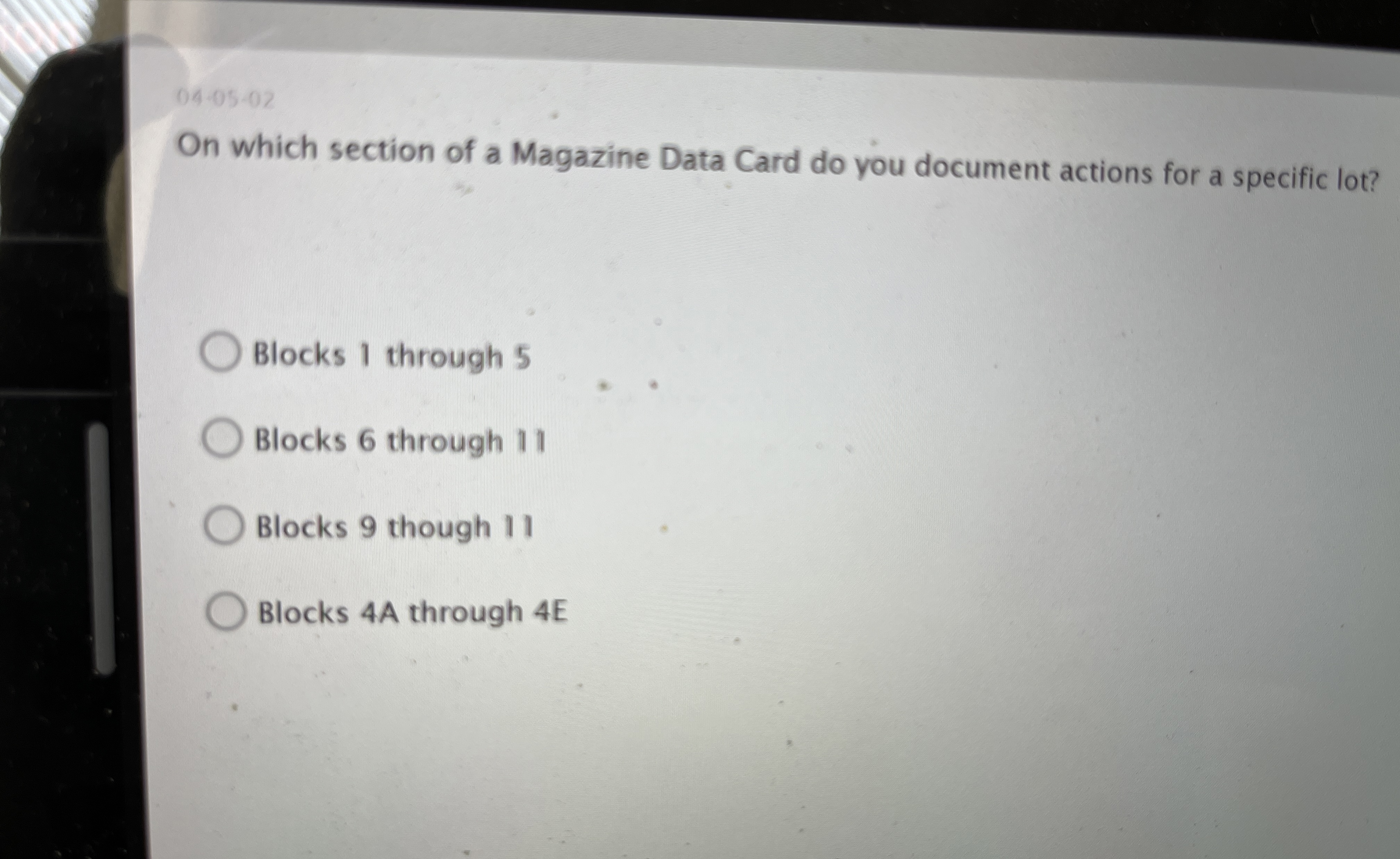 0 4 . 0 5 - 0 2 On which section of a Magazine