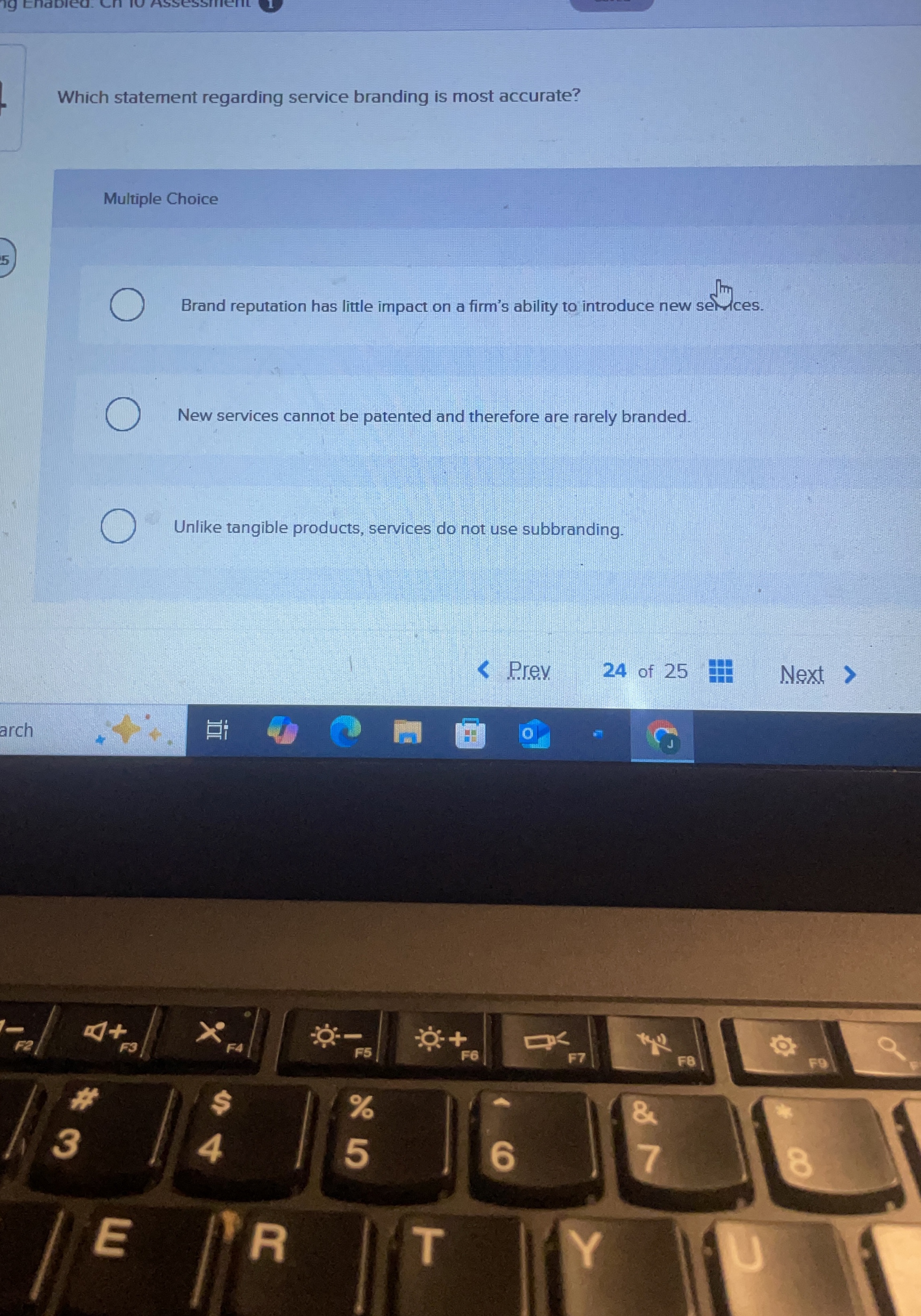 Which statement regarding service branding is