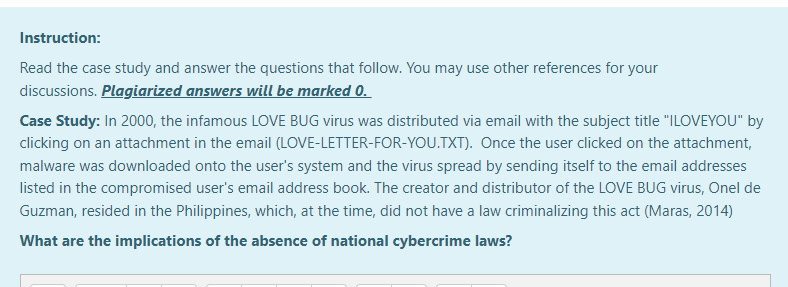 Instruction: Read the case study and answer the