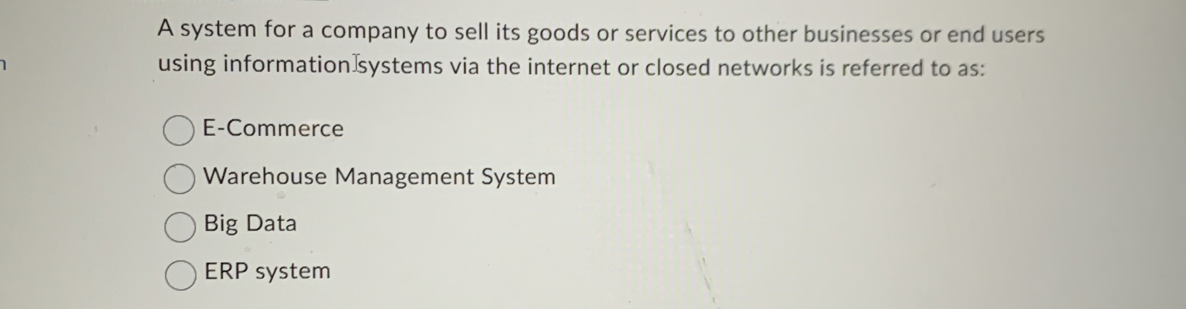 A system for a company to sell its goods or